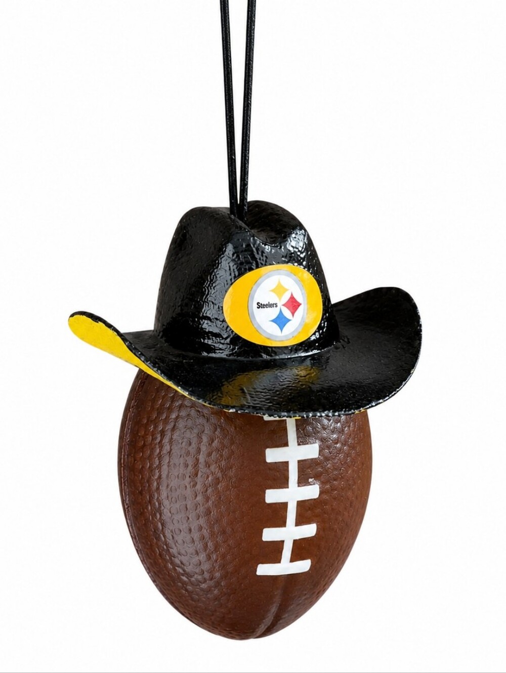 Pittsburgh Steelers Mini Cowboy Rodeo Hat Rearview Mirror Car Hanging Decor